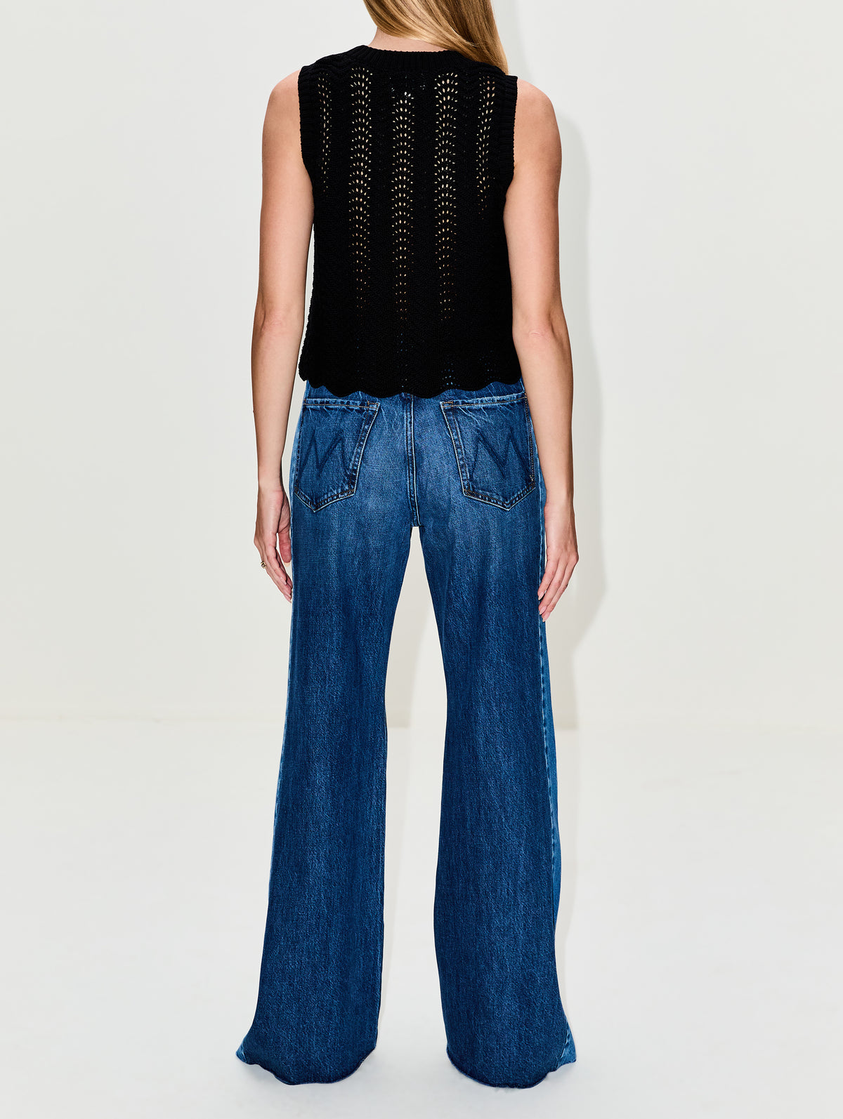 Vittoria Tank Top,LOULOU DE SAISON,BLACK,Image 3