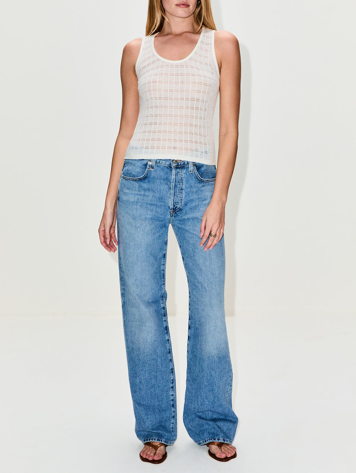 Cordelia Scooped Neck Tank,SABLYN,GARDENIA,Image 2