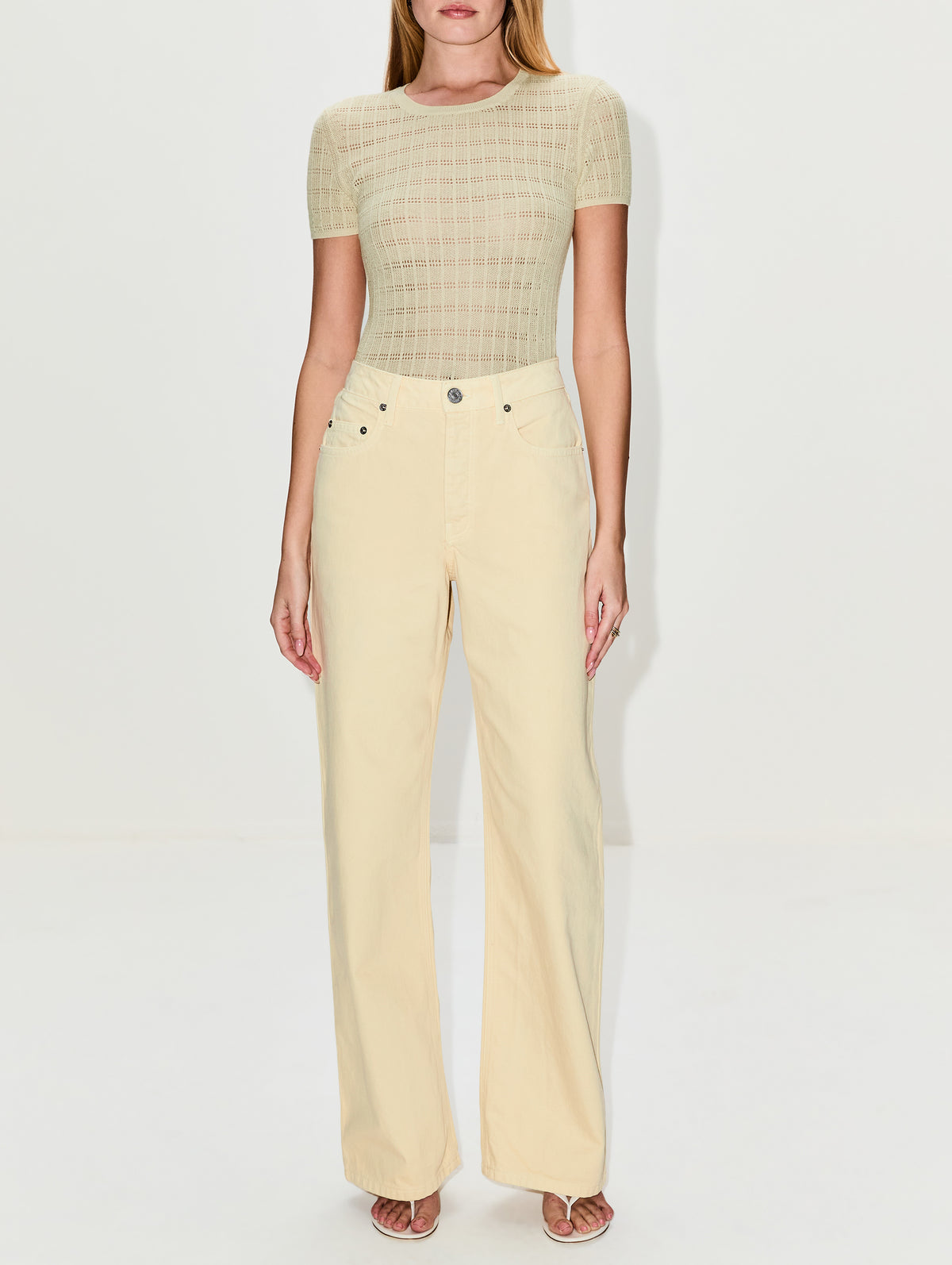 Sammy Relaxed Straight Pant,SABLYN,BUTTERCUP,Image 2