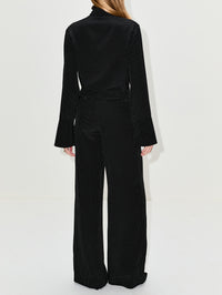 Scarf Shirt,SASUPHI,BLACK/WHITE MICRO DOTS,Image 3