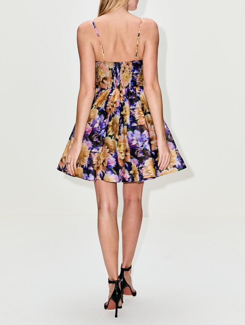 ZIMMERMANN Luna V Neck Mini Dress | Navy Dahlia