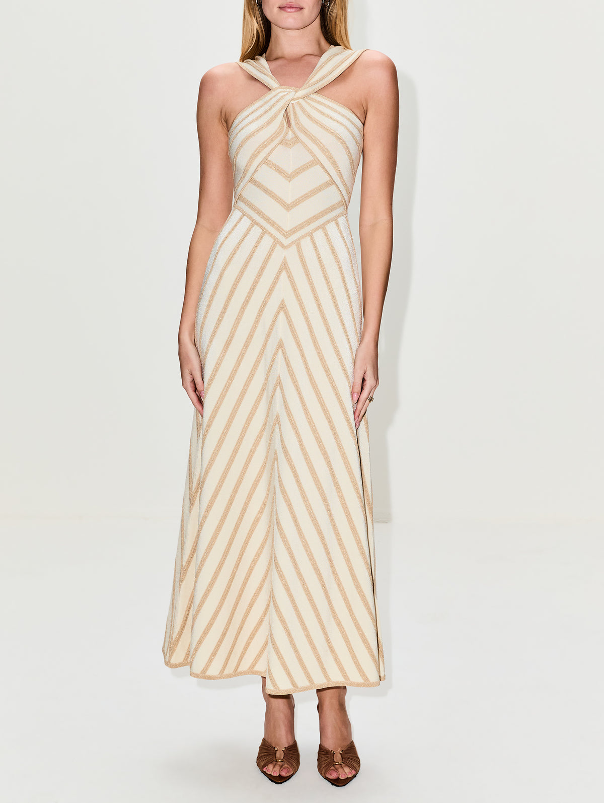 Luna Metallic Halter Dress | ZIMMERMANN | elysewalker Luna Metallic Halter Dress | ZIMMERMANN | elysewalker