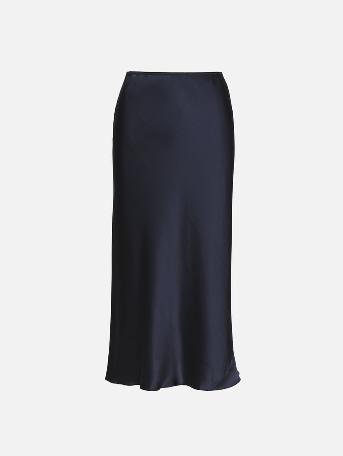 Sense Of Shine Skirt,DOROTHEE SCHUMACHER,DARK NAVY,Image 1