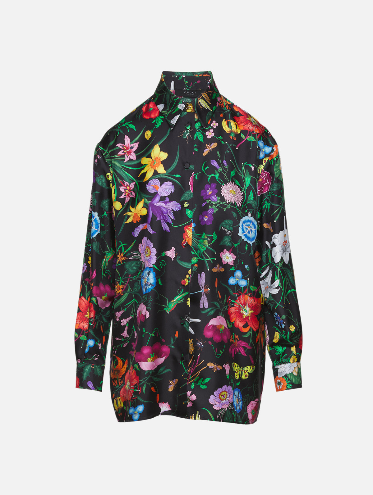 PRINTED SILK TWILL SHIRT - Gucci - Woman PRINTED SILK TWILL SHIRT - Gucci - Woman