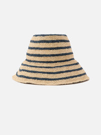 Harbor Bucket Hat,JANESSA LEONE,NAVY/NATURAL,Image 1