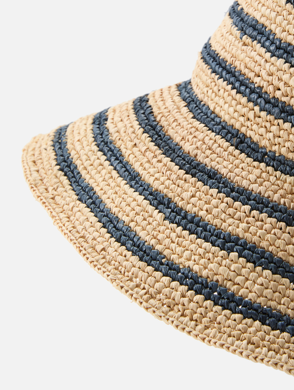 Harbor Bucket Hat,JANESSA LEONE,NAVY/NATURAL,Image 2
