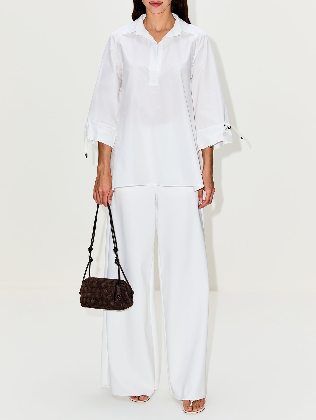 Blouse,MAX MARA,OPTICAL WHITE,Image 2