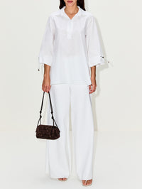 Blouse,MAX MARA,OPTICAL WHITE,Image 2