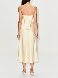 Satin Gown,ANOTHER TOMORROW,BUTTER,Image 4