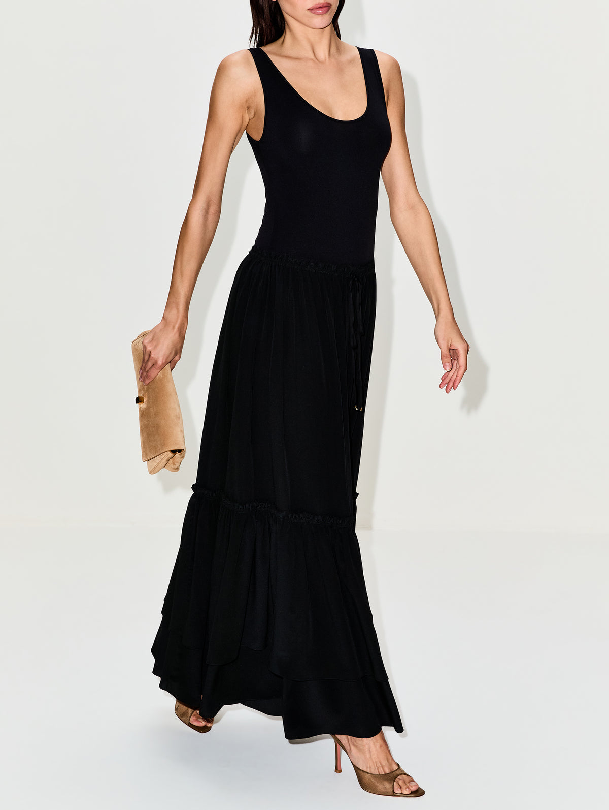 Maxi Skirt,CHLOÉ,BLACK,Image 3