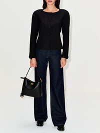 Fitted Blazer Jacket,CHLOÉ,BLACK,Image 2