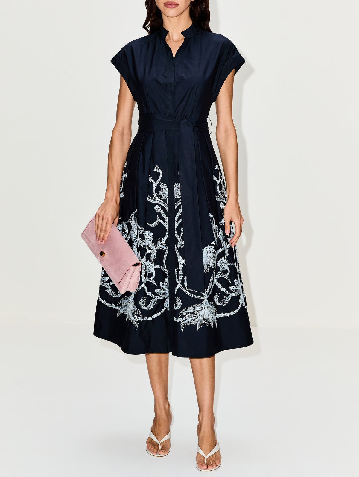 Embrodered Dress,ELEVENTY,BLUE,Image 2