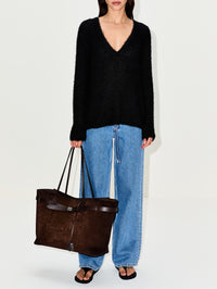 Neoma V Neck Sweater,GABRIELA HEARST,BLACK,Image 2