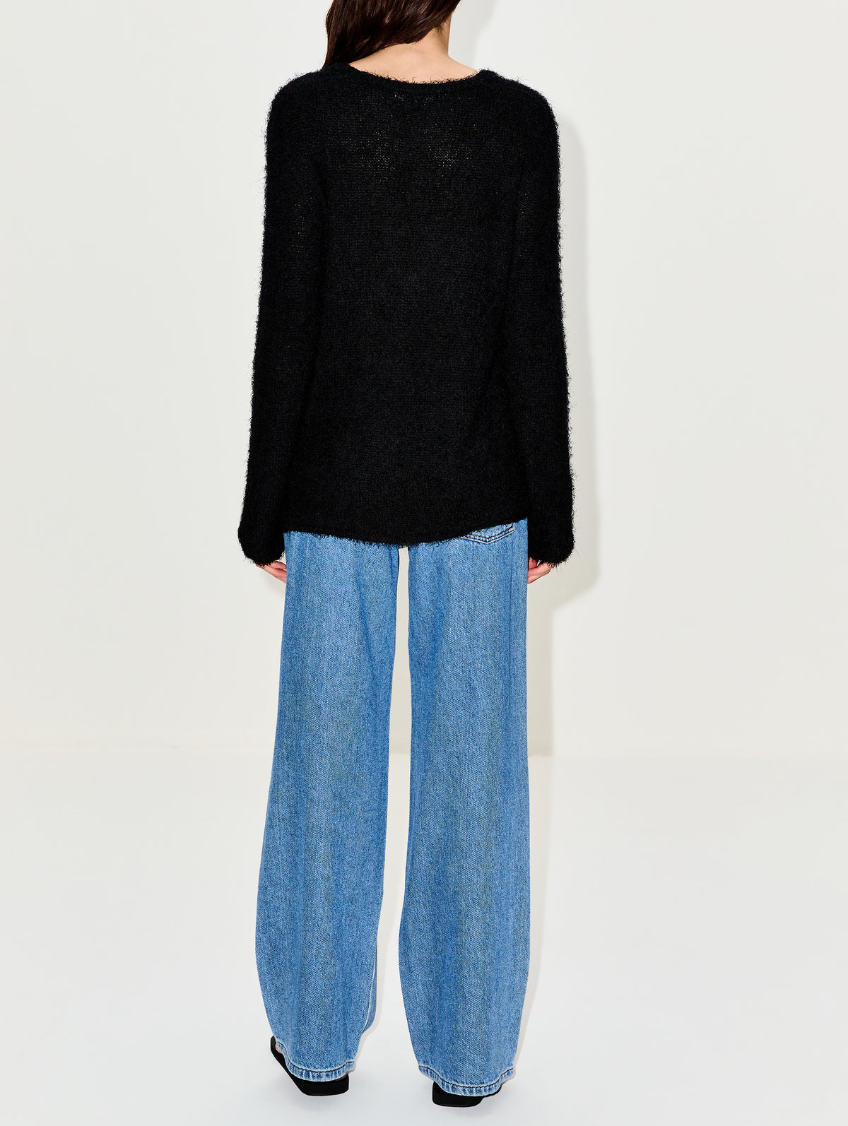 Neoma V Neck Sweater,GABRIELA HEARST,BLACK,Image 3