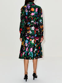 Flora Firme Skirt,GUCCI,BLACK MULTICOLOR,Image 4