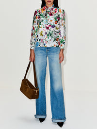 Flora Firme Shirt,GUCCI,WHITE MULTICOLOR,Image 2
