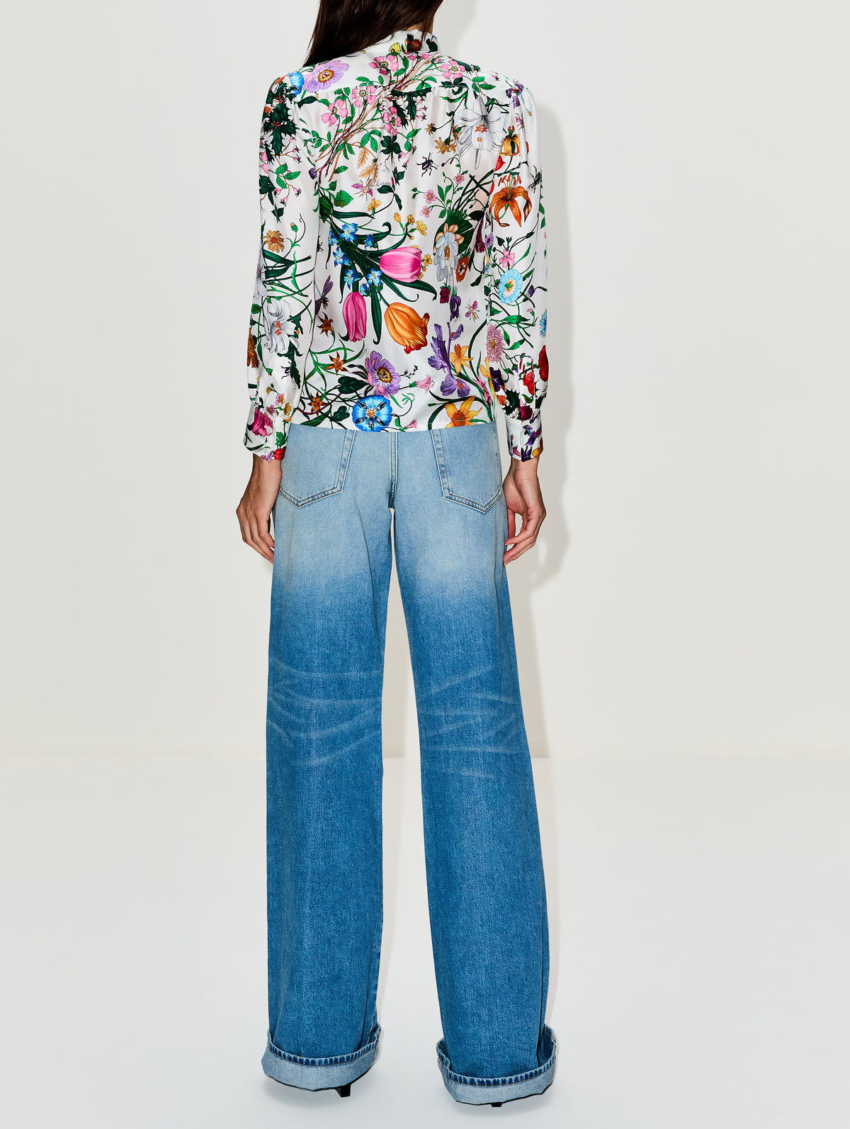 Flora Firme Shirt,GUCCI,WHITE MULTICOLOR,Image 3