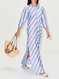 Consie Dress,KULSON,BLUE/WHITE,Image 3