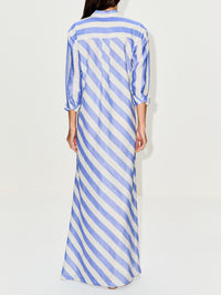 Consie Dress,KULSON,BLUE/WHITE,Image 4