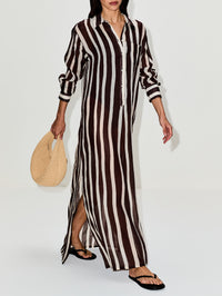 Consie Dress,KULSON,ESPRESSO/NATURAL,Image 3