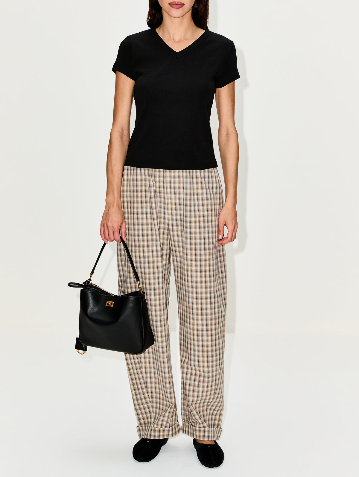 Yayoi Pant,NANUSHKA,CREME/GREY,Image 2