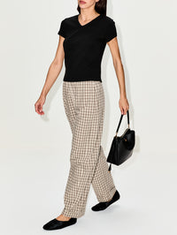 Yayoi Pant,NANUSHKA,CREME/GREY,Image 3