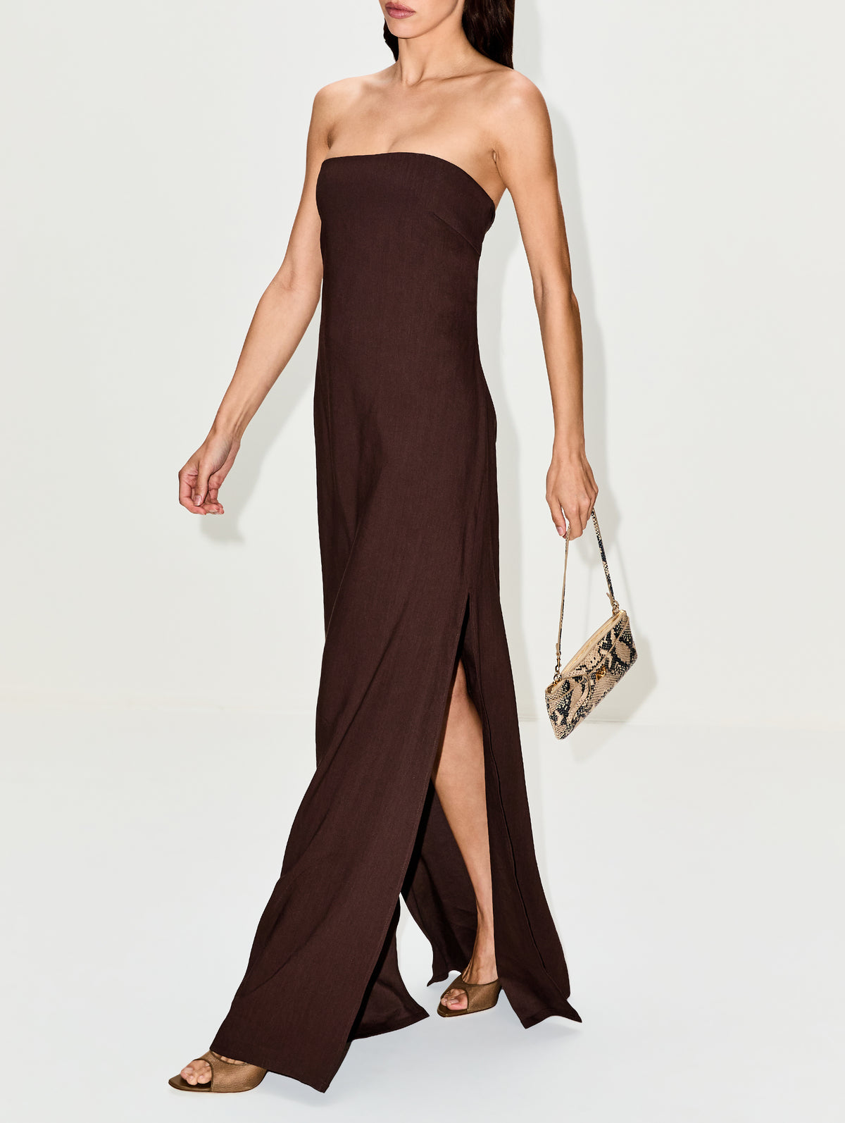 Wren Dress,KULSON,ESPRESSO,Image 3