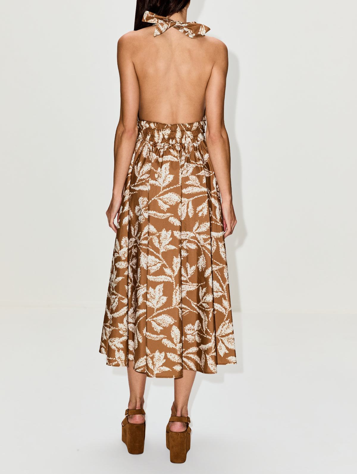 Halter Dress,MAX MARA,CARAMEL,Image 4