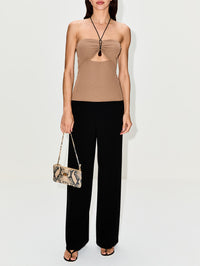 Shila Top,NANUSHKA,LIGHT MOCHA,Image 2
