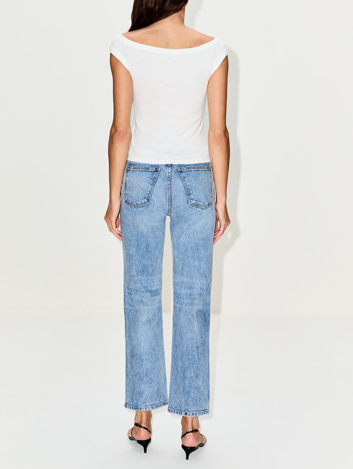 Off Shoulder Top,ST AGNI,WHITE,Image 3