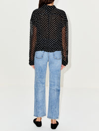 Bubble Shirt,R13,BLACK POLKADOT,Image 3