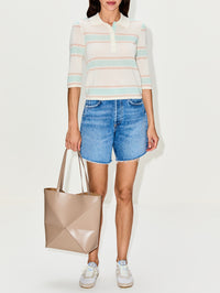 Range Polo Top,RE/DONE,LIGHT MINT COMBO,Image 2