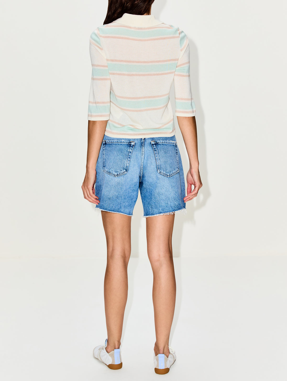 Range Polo Top,RE/DONE,LIGHT MINT COMBO,Image 3