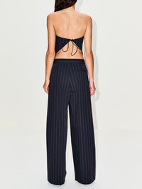 Relaxed Pleat Pant,ST AGNI,INK STRIPE,Image 4