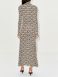 Ruced Turtleneck Dress,ULLA JOHNSON,SILHOUETTE,Image 4