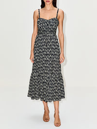 Nadine Midi Dress,ULLA JOHNSON,GRAPHITE,Image 2
