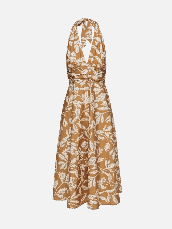 Halter Dress,MAX MARA,CARAMEL,Image 1