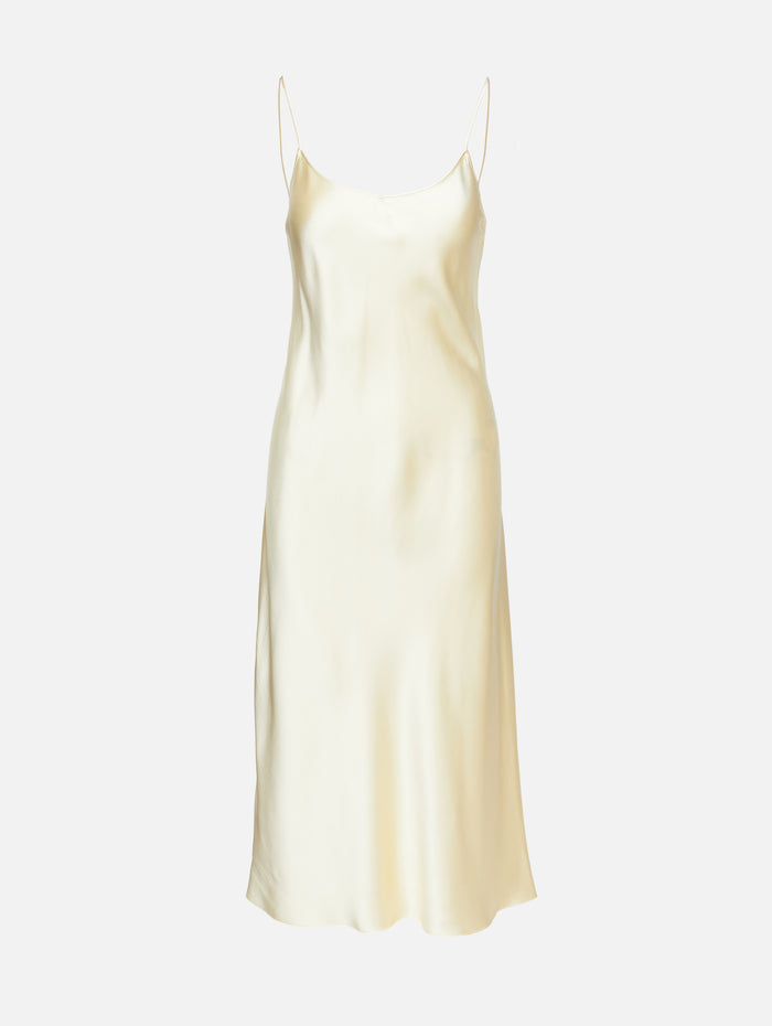 Satin Gown,ANOTHER TOMORROW,BUTTER,Image 1