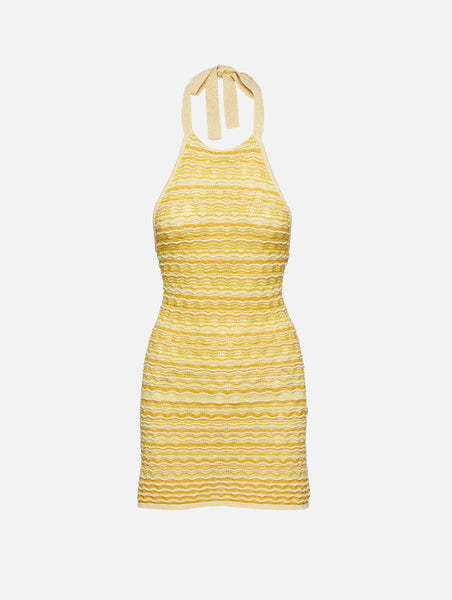 Cult Gaia Erina Knit Dress in Yellow