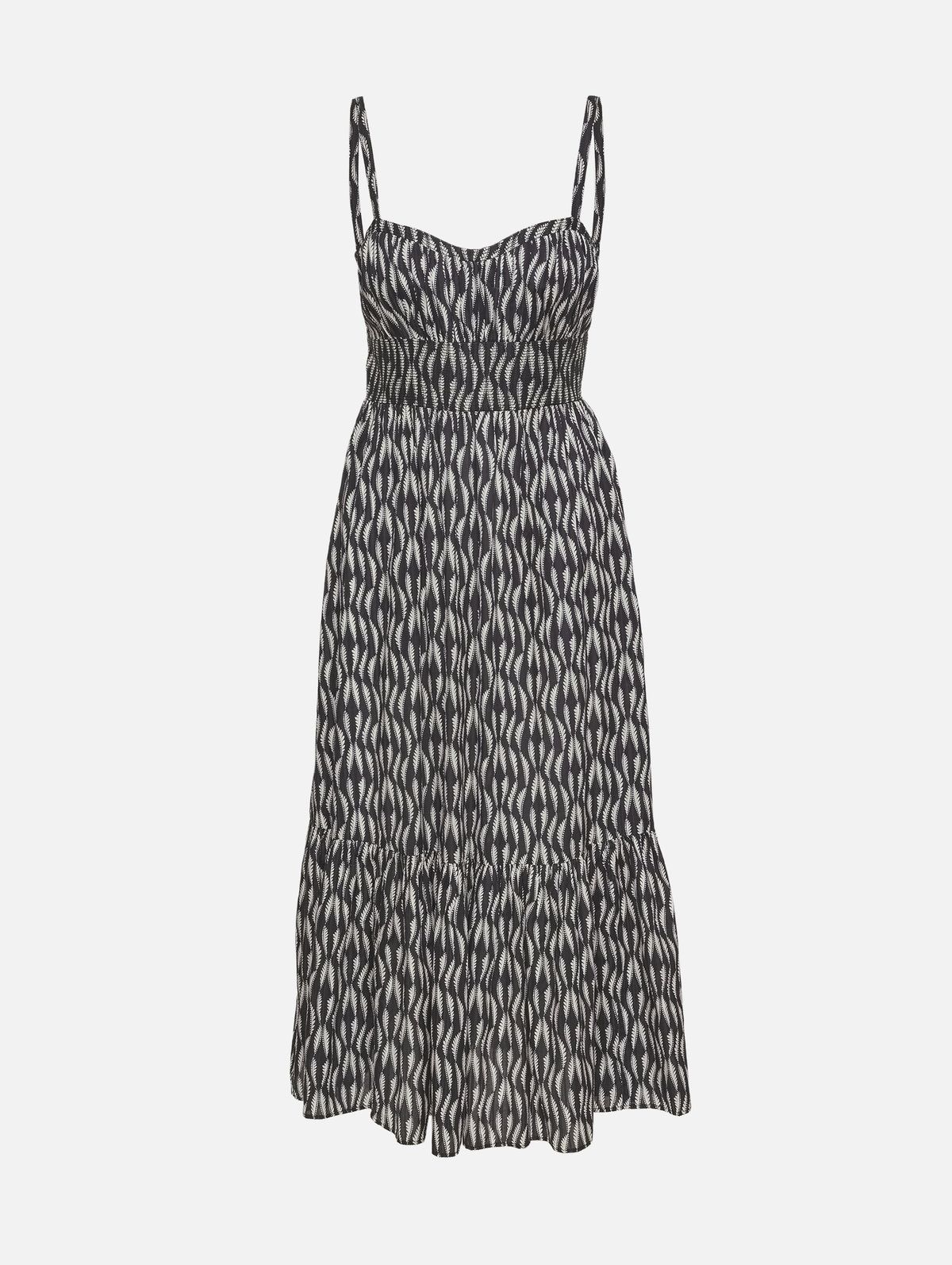 Nadine Midi Dress,ULLA JOHNSON,GRAPHITE,Image 1