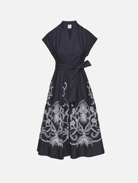 Embrodered Dress,ELEVENTY,BLUE,Image 1