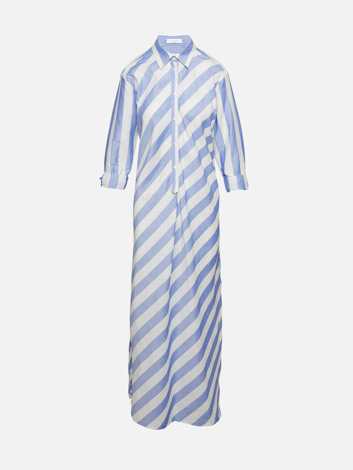 Consie Dress,KULSON,BLUE/WHITE,Image 1