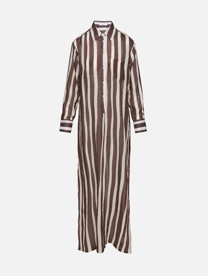 Consie Dress,KULSON,ESPRESSO/NATURAL,Image 1