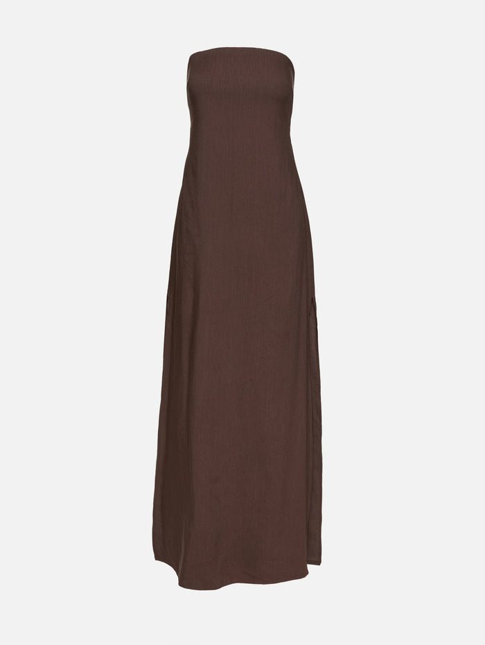 Wren Dress,KULSON,ESPRESSO,Image 1