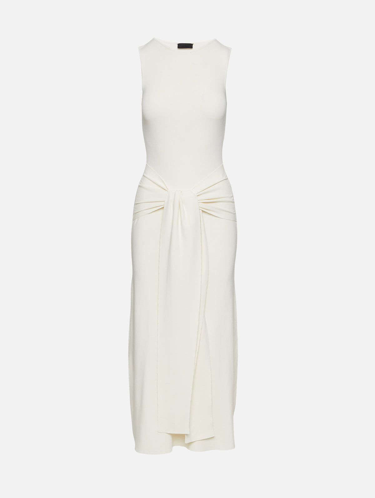 Waist Tie Dress,LAPOINTE,CREAM,Image 1