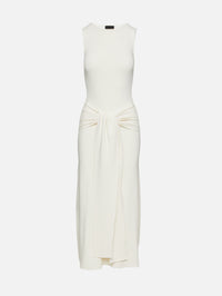 Waist Tie Dress,LAPOINTE,CREAM,Image 1