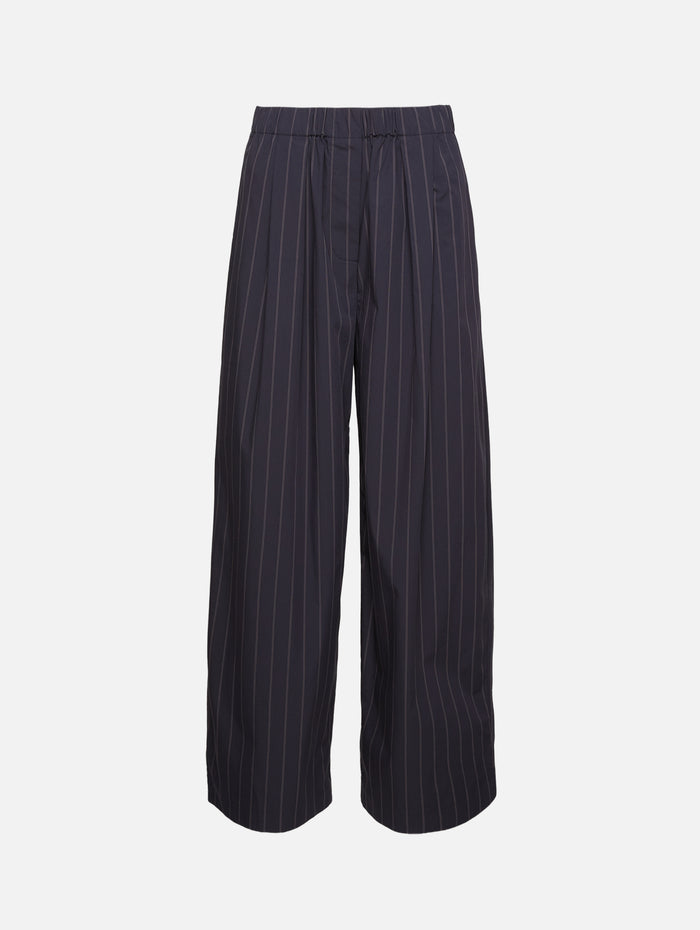 Relaxed Pleat Pant,ST AGNI,INK STRIPE,Image 1