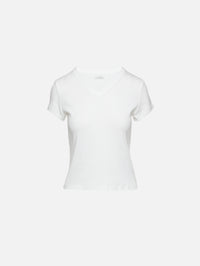 V Neck Tee,ST AGNI,WHITE,Image 1