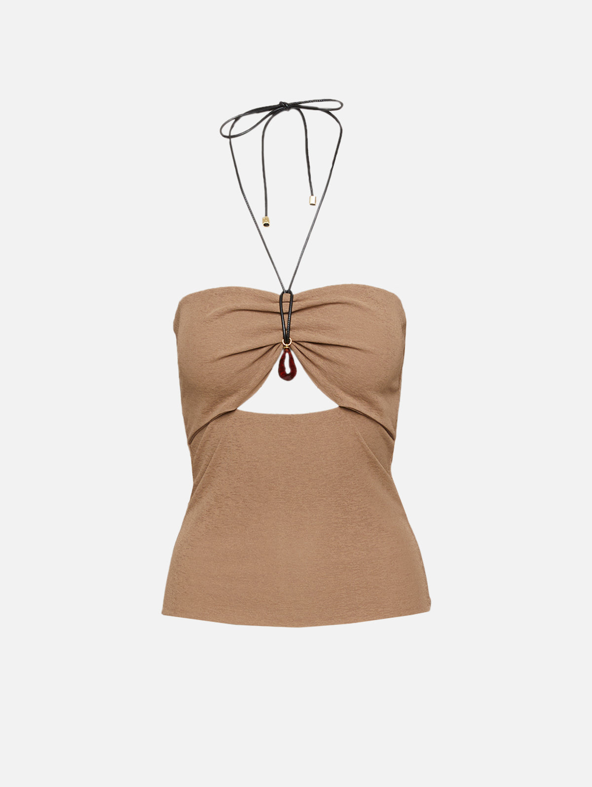 Shila Top,NANUSHKA,LIGHT MOCHA,Image 1