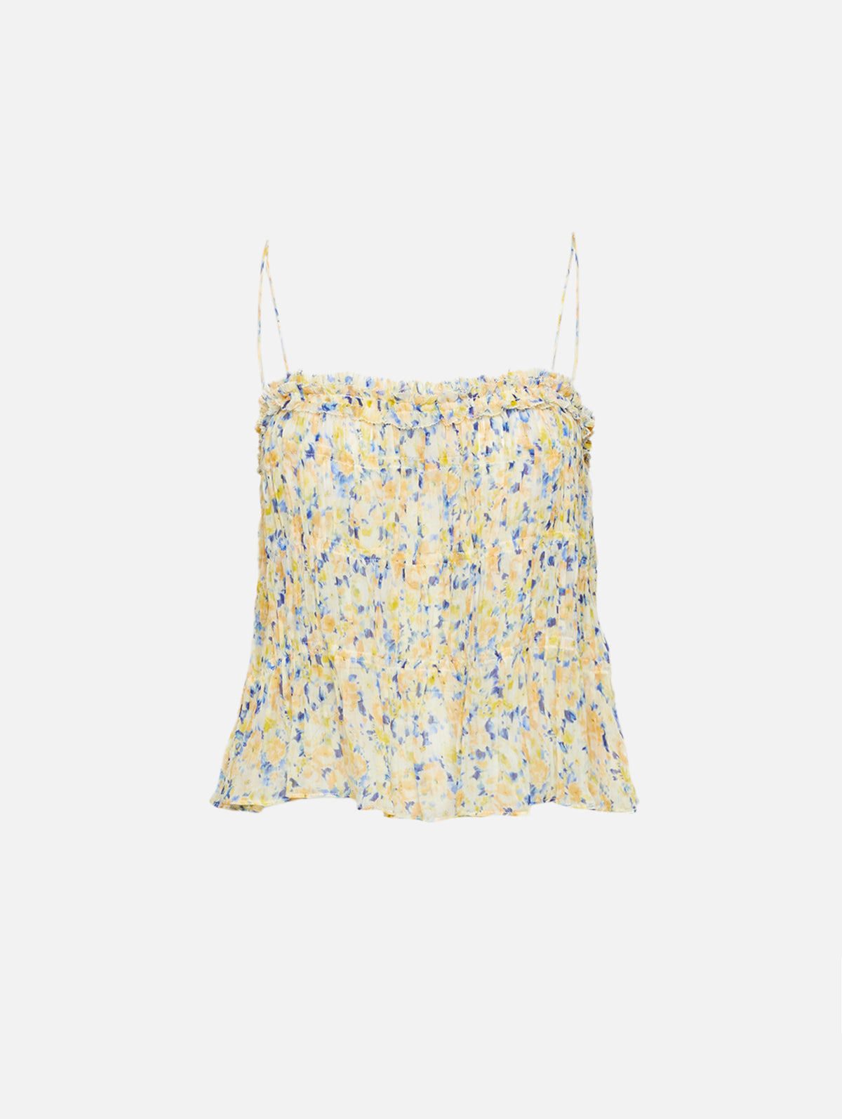 Florian Silk Tank Top,ULLA JOHNSON,DAFFODIL,Image 1